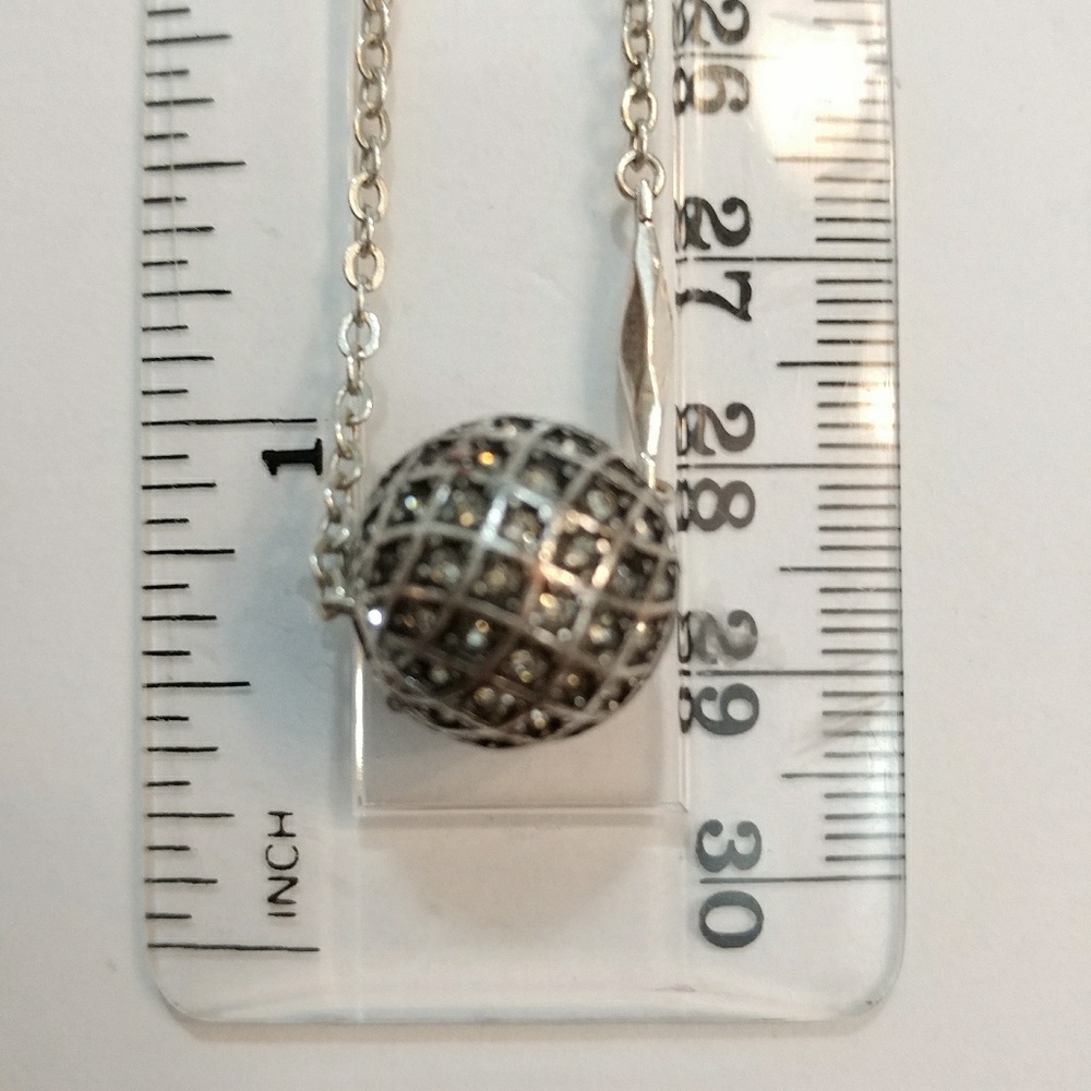 SOLD ~ Fossil Sparkly Ball Necklace & Earrings - Picture 6 of 6